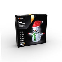 Solight LED snehuliak vonkajšií 40LED, teplá beila, IP44, výška 70cm, 3x AA, časovač