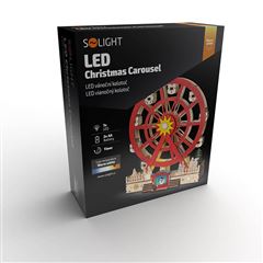 Solight LED vianočný kolotoč, otáčajúci sa, 7x LED, 30cm, 2x AA_použité zboží